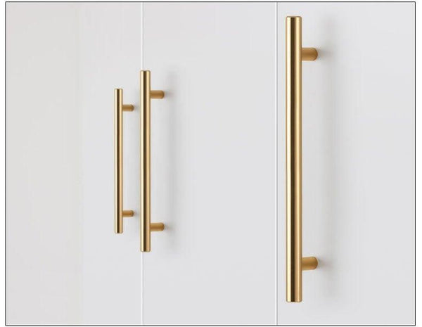 Black Golden Cupboard Handle Brushed Stainless Steel Kitchen Cabinet Door Knob Furniture Handle Drawer Pull Hardware Stainless Steel Kitchen Drawer Pulls Cabinet Handles