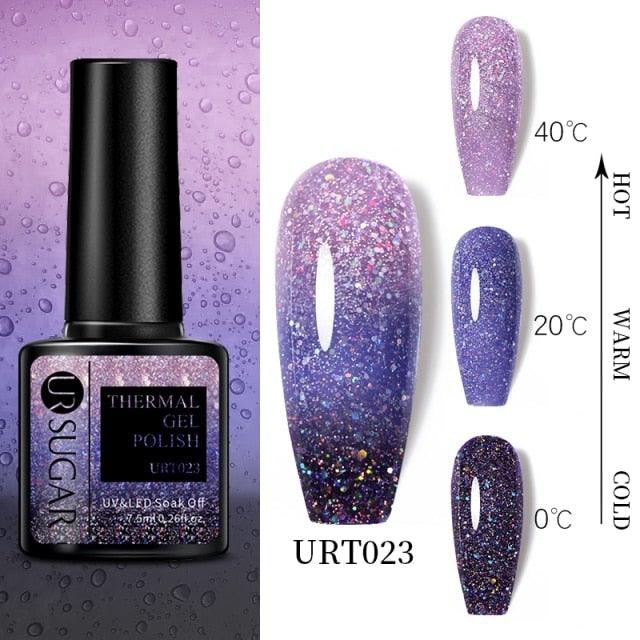 2022 NEW Purple Gel Nail Polish UV Color Changing Gel Nail Polish Stylish Three Layer Effect For Womens