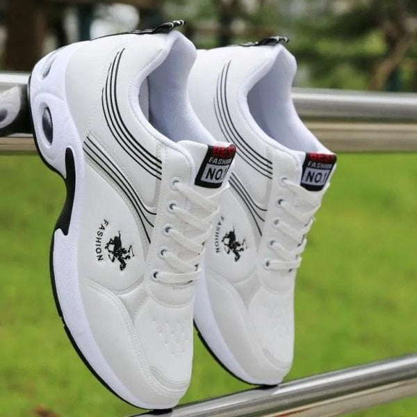 Men's  Leather Autumn Shoes Casual Sneakers Tennis Fashion White Trainers Sneakers Casual Leather Fashion Sneakers Breathable Sports Running Sneakers