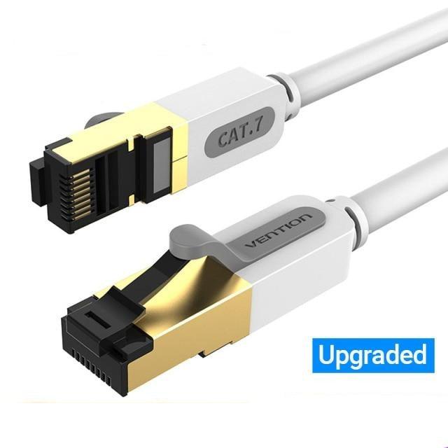 Black Gold Ethernet Cable Cat7 RJ45 Lan Cable SSTP Network Internet Fast LAN Wire Network Gold Plated Patch Cord Cable For PC Router Laptop Cable Ethernet