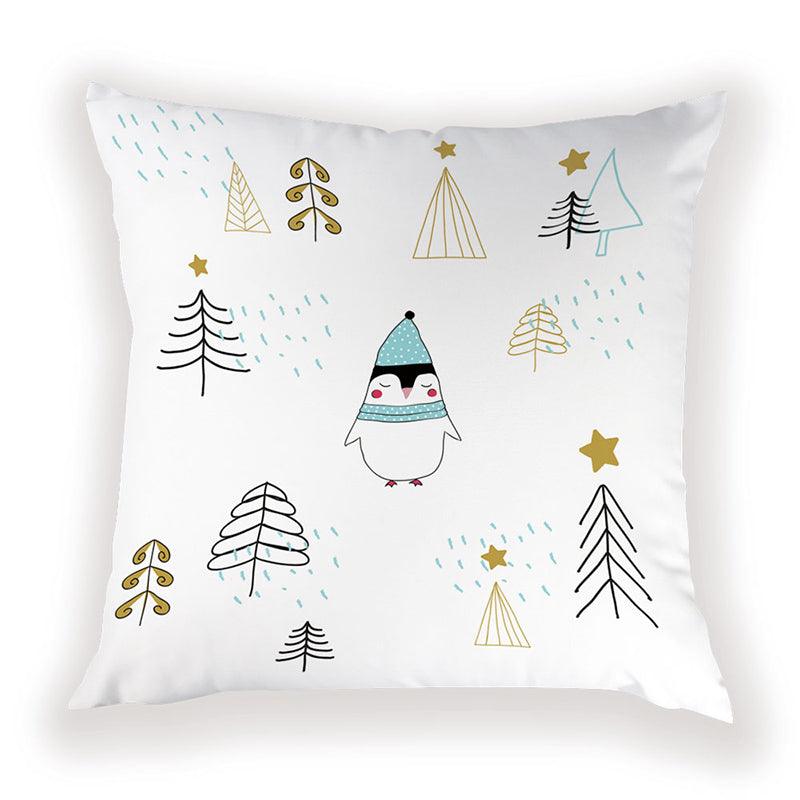 New Year Christmas Decorations Pillows Cover Christmas Décor for Home Christmas Tree Snowflake Snowman Reindeer Home Decor Throw Pillow Case Cushion Cover Santa Merry Christmas Gift Xmas 45x45cm