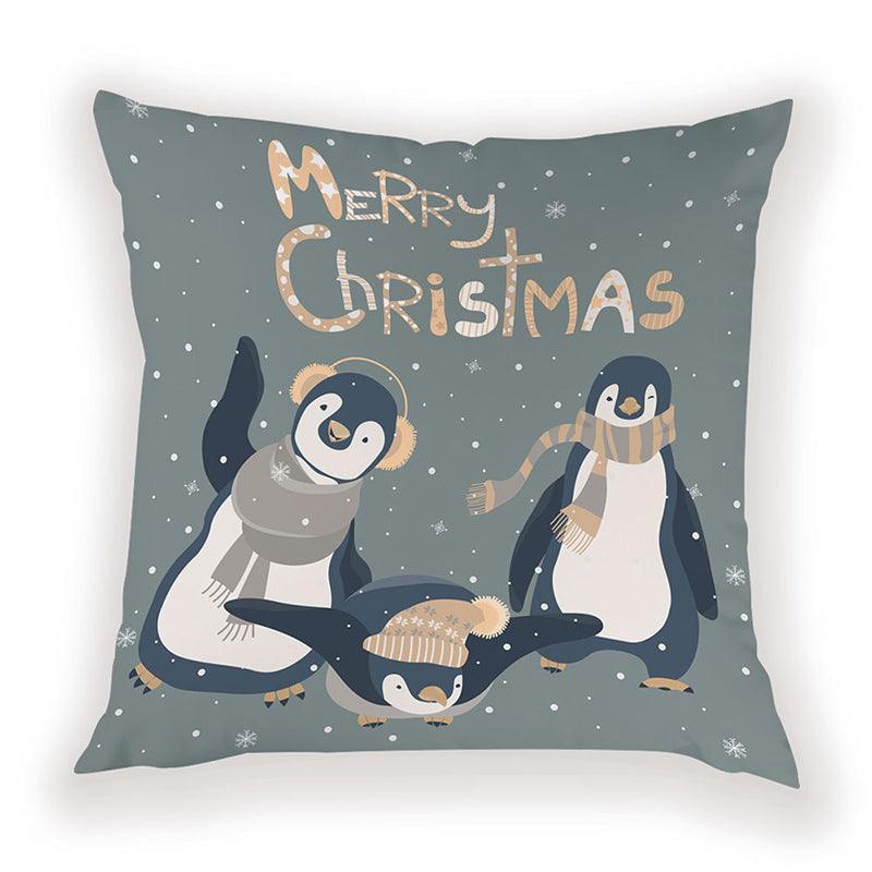 New Year Christmas Decorations Pillows Cover Christmas Décor for Home Christmas Tree Snowflake Snowman Reindeer Home Decor Throw Pillow Case Cushion Cover Santa Merry Christmas Gift Xmas 45x45cm