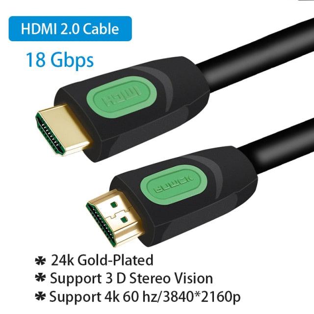 4K HDMI Cable HDMI 2.0 Ultra HD Audio Wire HDMI Splitter Digital Cord High Speed 18Gbps HDMI 2.0 Cable 4K HDR 2160P For TV  Projector Laptops Gaming
