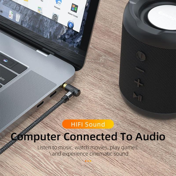 90Degree 3.5mm Right Angle AUX Audio Cable Jack For Headphone Extension Wire