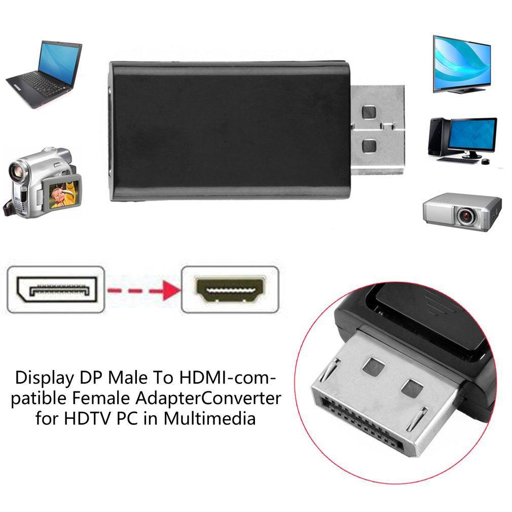 4K DP To HDMI-compatible 1080P Adapter And DP To HDMI-compatible DP Video Audio Connector For PC Laptop Monitor Projector