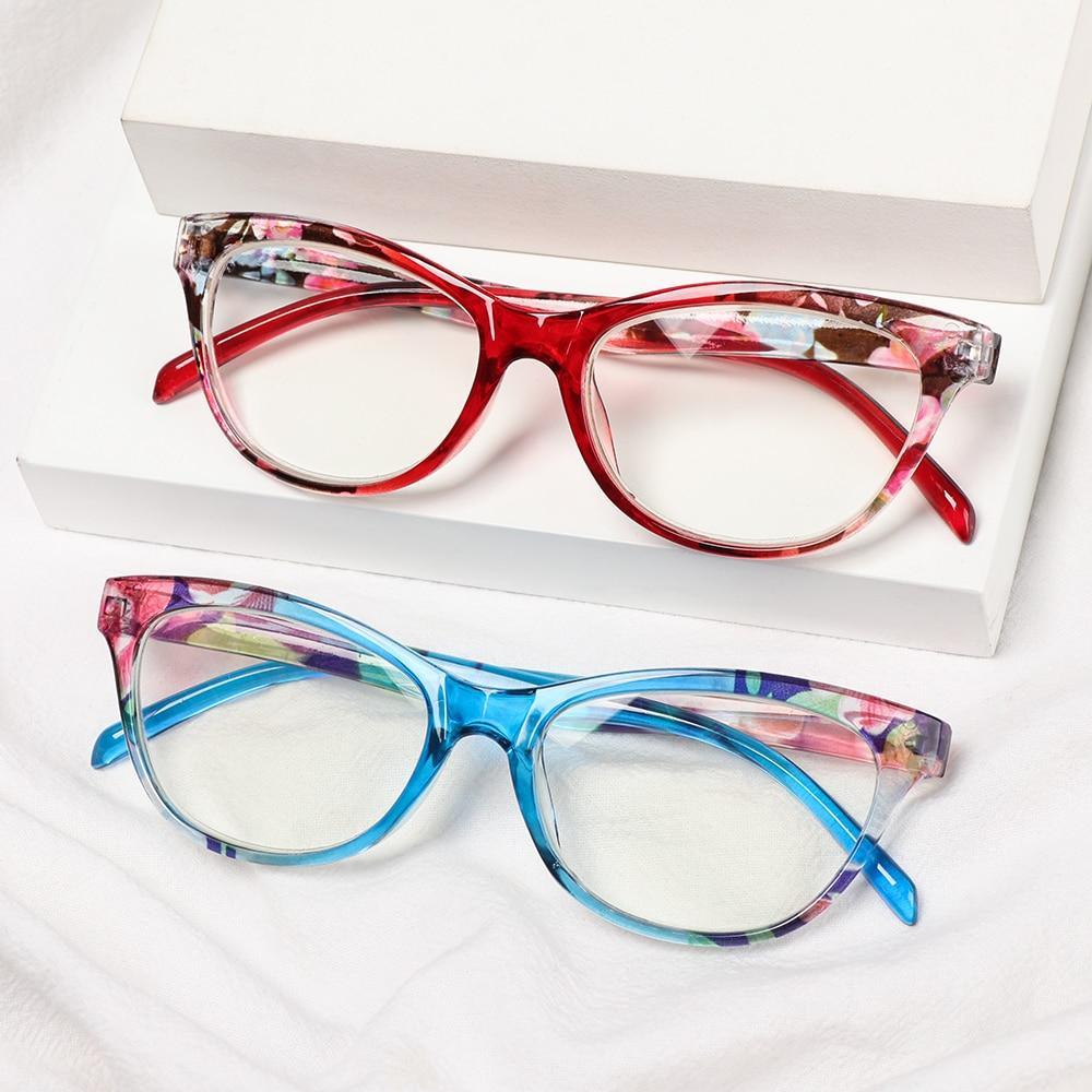 Cat Eye Reading Glasses Women Men Light Weight Presbyopic Reading Glasses Designer Cat Eye Frame Ladies Computer Readers Anti Glare UV Ray Eyeglasses Diopter Presbyopia Eyewear +1.00~+4.0