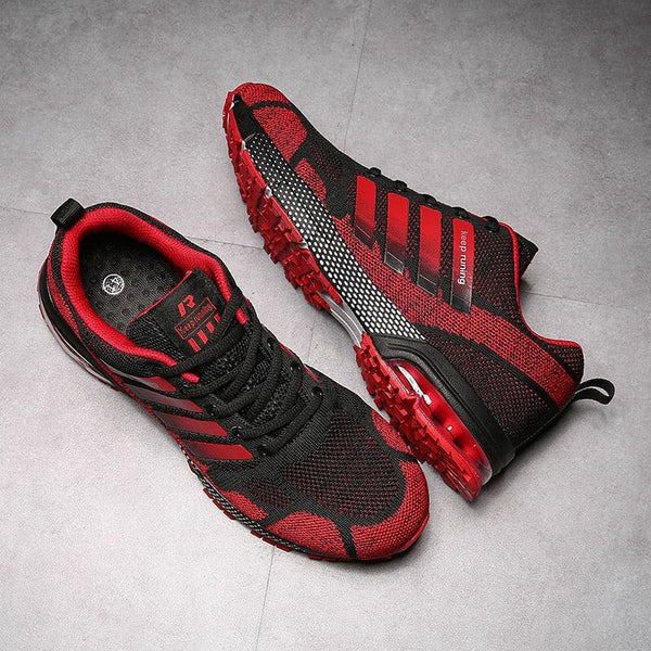 Running Mens Sport Elegant Sneakers Air Cushion Sneakers Lace Up Low Top Jogging Shoes Man Athletic Footwear Breathable Comfortable Athletic Running Sneakers