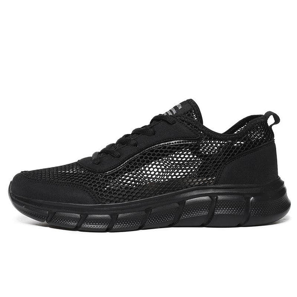 Men Casual Black Sneakers Fashion Light Breathable Summer Outdoor Beach Mesh Gym Running Sneakers Men Breathable Mesh Ultra Comfortable Athletic Fashion Jogging Sneaker