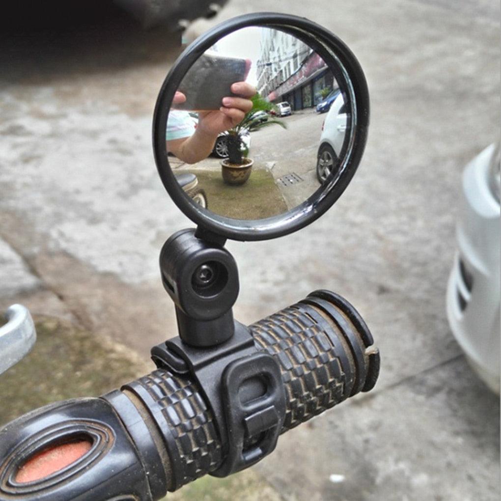 Universal Bicycle Mirror Bicycle Accessories Handlebar Rearview Mirror Rotate Wide-Angle Rearview Mirror Rotatable Round Adjustable Shockproof Convex Wide Angle Universal Back Rear View Mirrors