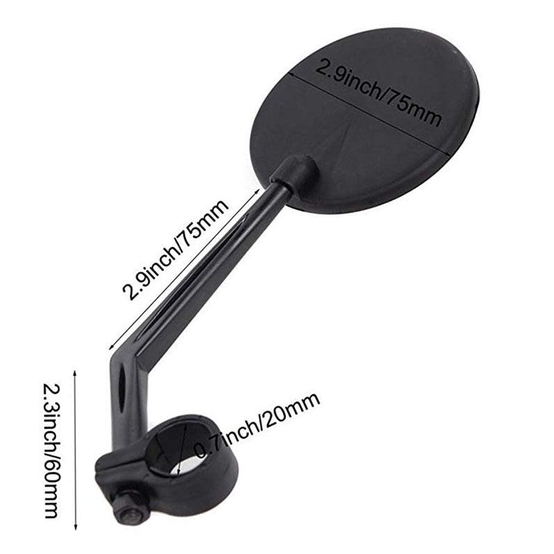 Bike Rear Mirrors Degree Rotation Bicycle Rearview Mirrors Suitable For Mountain Road Bike Safe Rear View Mirror Adjustable Rotatable HD Wide Angle Cycling Biking Clear Acrylic Convex Mirror