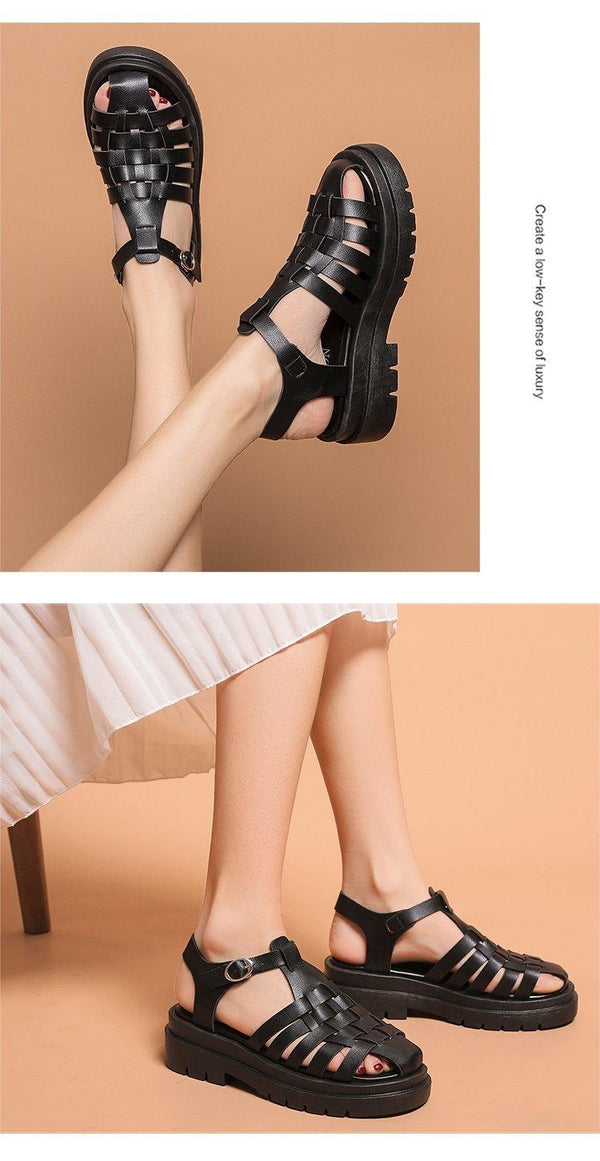 Platform Women's Sandals Summer Fashion Women Beach Classic Sandal Comfortable Beach  Pool Platforms Sandals With Buckle Open Toe Ankle Strap Thick-Soled Casual Women's Shoes