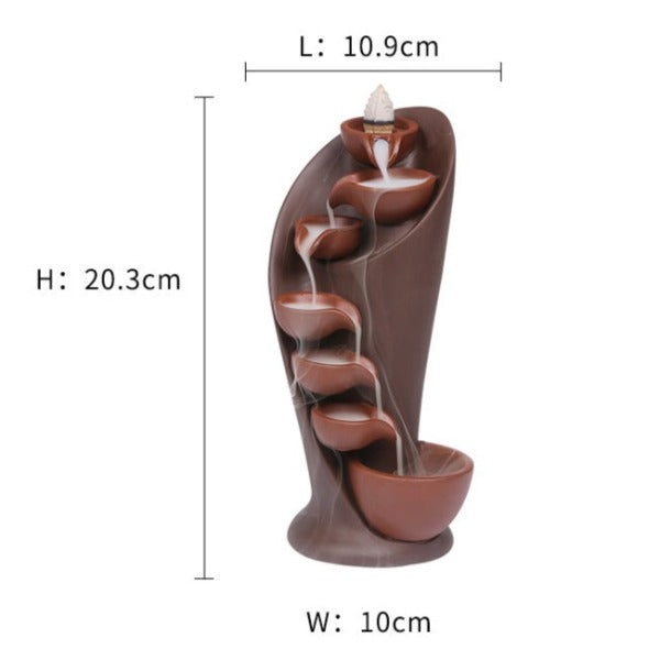 SpaceKeeper Waterfall Backflow Incense Burner