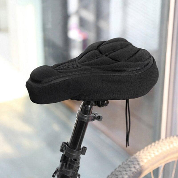 Comfortable Mountain Bike 3D Saddle Cover Thick Breathable Ultra Soft Bicycle Saddles Silicone Sponge Bike Seat Cushion Bicycle Exercise Bike Seat Pad Comfort Road Bicycle Seat Covers Spin Bike Cycling Seat Cushions Indoor Outdoor Saddle For Men