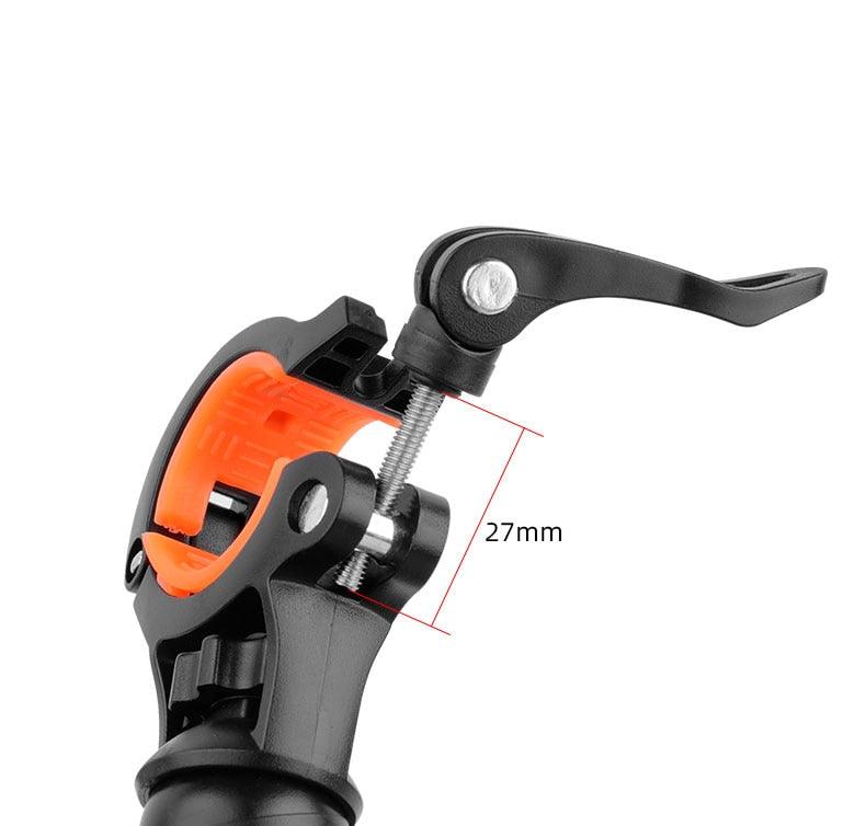 Bicycle Light Bracket Bike Lamp Holder LED Headlight Pump Stand Quick Release Mount 360 Degree Rotatable Universal Flashlight Mount Holder Mount Bicycle Mounting Bracket Flashlight Holder