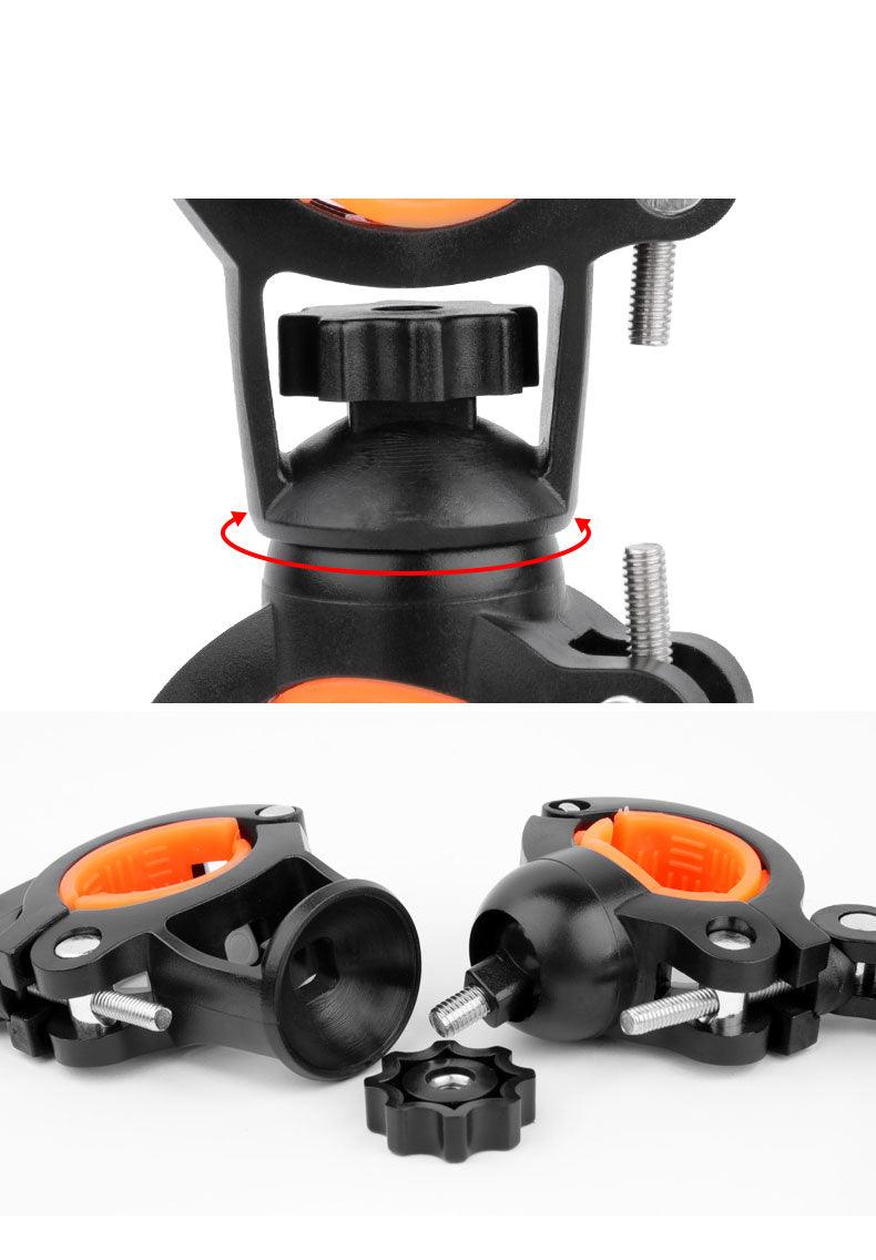 Bicycle Light Bracket Bike Lamp Holder LED Headlight Pump Stand Quick Release Mount 360 Degree Rotatable Universal Flashlight Mount Holder Mount Bicycle Mounting Bracket Flashlight Holder