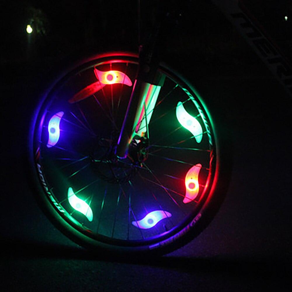 Waterproof Bicycle Spoke Light Willow Shape LED Bike Wheel Light Outdoor Cycling Lights LED Bicycle Spoke Light Visibility Safety Bike Light Outdoor Bicycle Tire Safety Light Bike Spoke Decorations