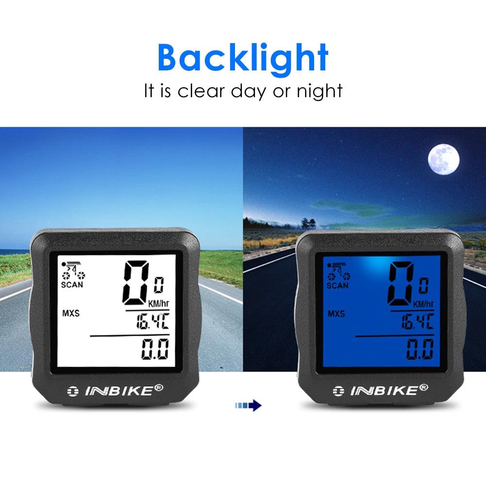 Mountain Bicycle Computer Wired Speedometer Bicycle Tracker Luminous Road Bike Bicycle Odometer Wireless Waterproof Cycle Bike Computer With LCD Display Max Distance Time For Trainer