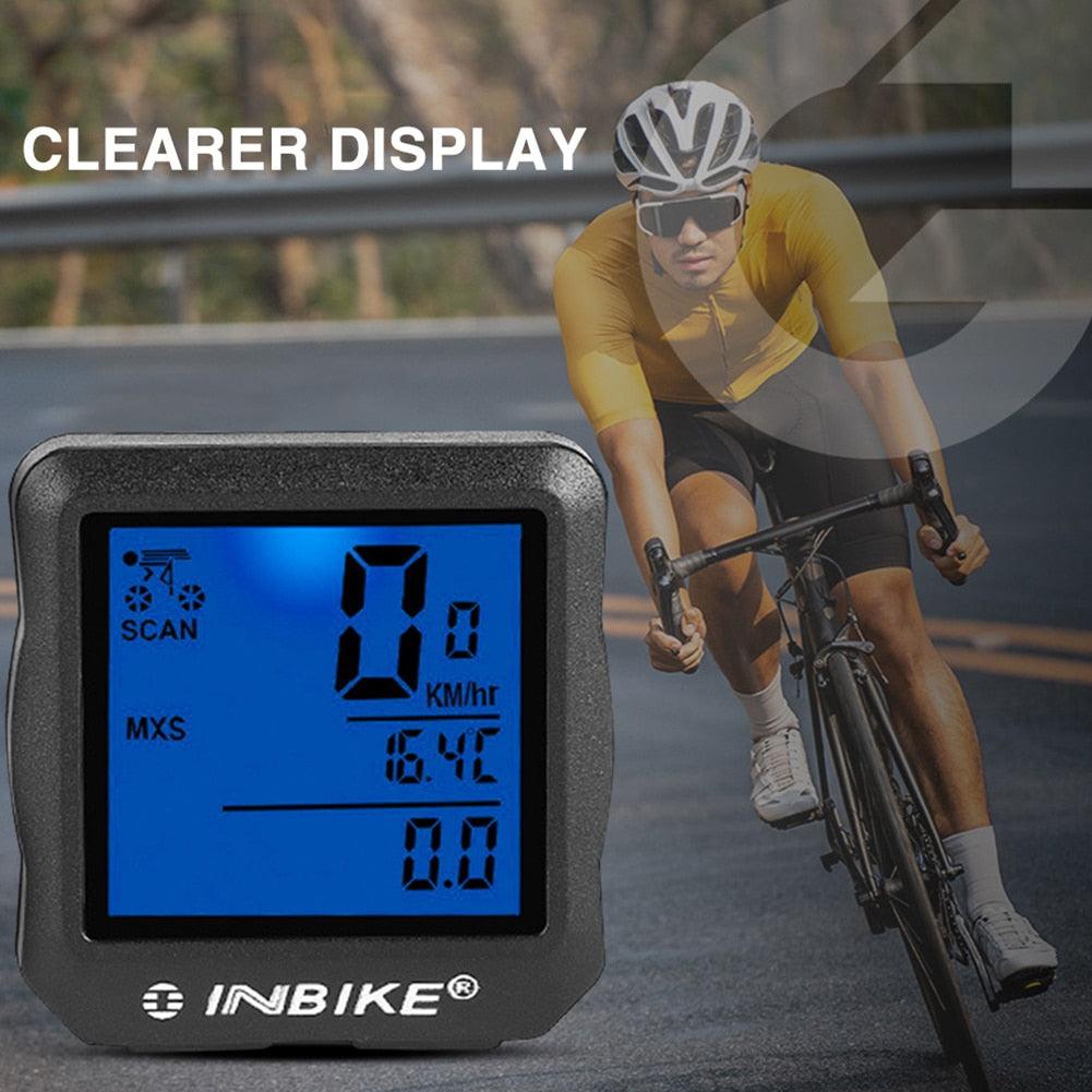 Mountain Bicycle Computer Wired Speedometer Bicycle Tracker Luminous Road Bike Bicycle Odometer Wireless Waterproof Cycle Bike Computer With LCD Display Max Distance Time For Trainer