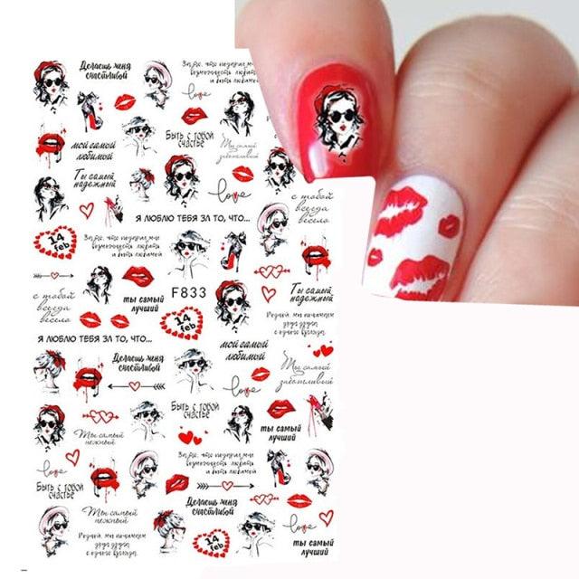 New Super Thin Self-Adhesive  Letter 3d Nail Decal Stickers Manicure Nail Art Decoration Accessories Holographic Old English Character Nail Self-Adhesive Sticker English Font Design Manicure Design Water Sliders Decorations Accessories