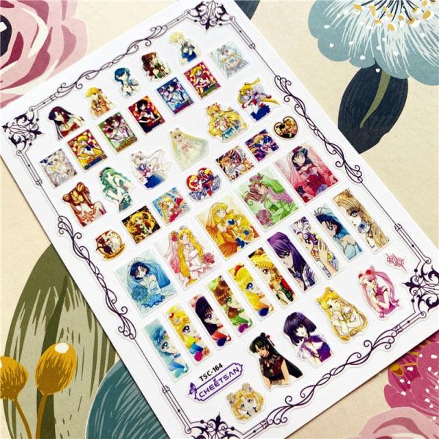 Cute rabbit Cute cat  Japanese Justice Girl 3D Back Glue Nail Sticker Nail Decoration Nail Art Nail Ornament Self Adhesive Nail Decals for Nail Art Decoration Including Hearts Stars Letters Bowknot Leaves Flowers Plants Fruits Butterflies for Woman