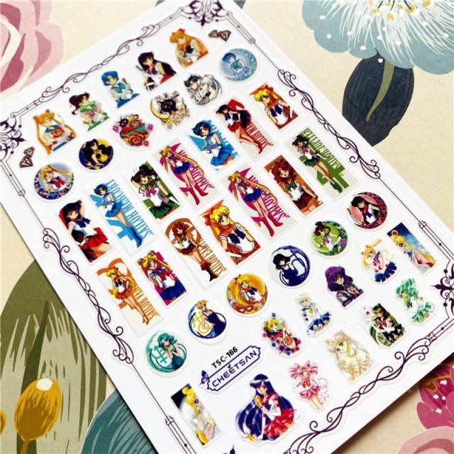 Cute rabbit Cute cat  Japanese Justice Girl 3D Back Glue Nail Sticker Nail Decoration Nail Art Nail Ornament Self Adhesive Nail Decals for Nail Art Decoration Including Hearts Stars Letters Bowknot Leaves Flowers Plants Fruits Butterflies for Woman