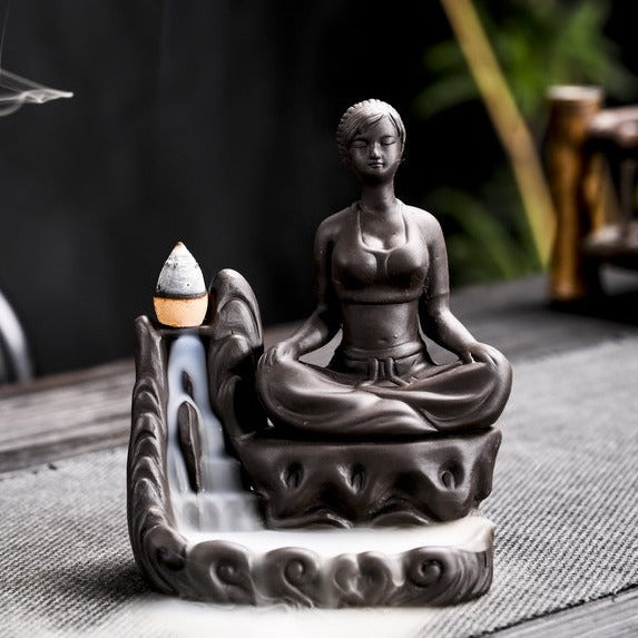 Yoga Meditation Incense Burner Waterfall