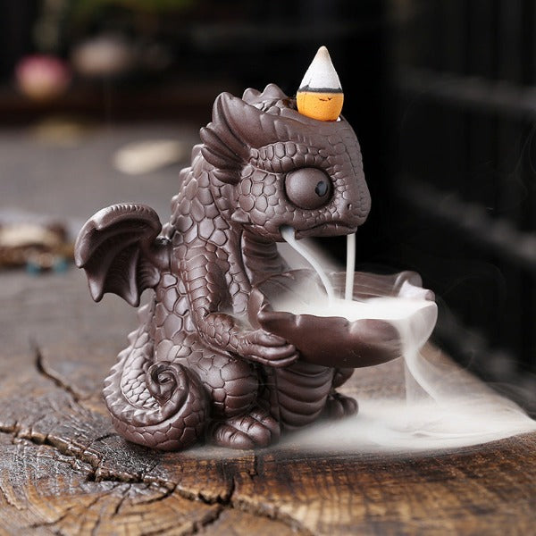 Cute Dragon Waterfall Backflow Incense Burner