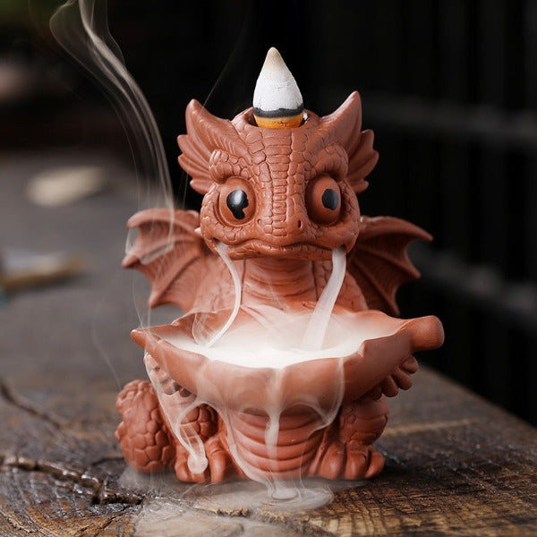 Cute Dragon Waterfall Backflow Incense Burner
