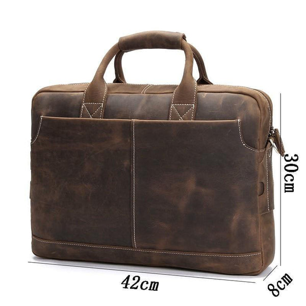 The Welch Briefcase | Vintage Leather Messenger Bag -