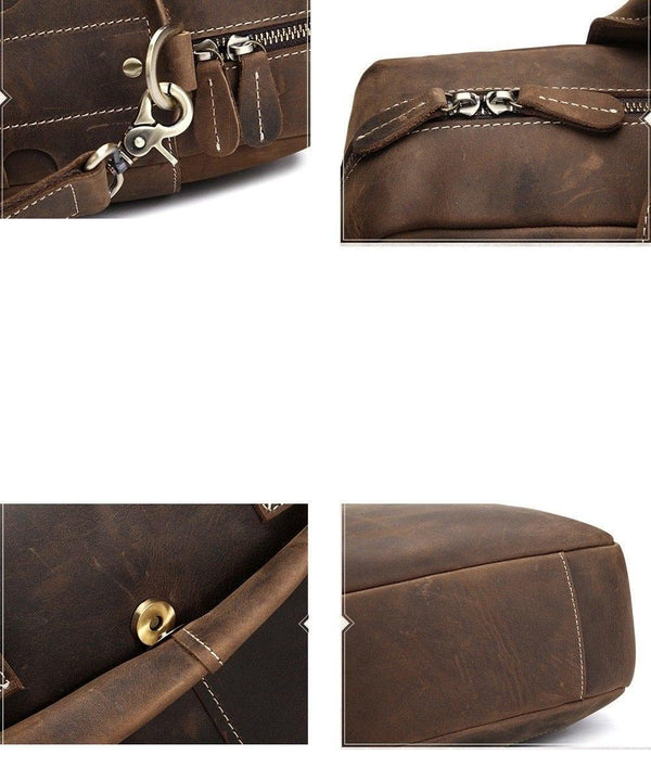 The Welch Briefcase | Vintage Leather Messenger Bag -