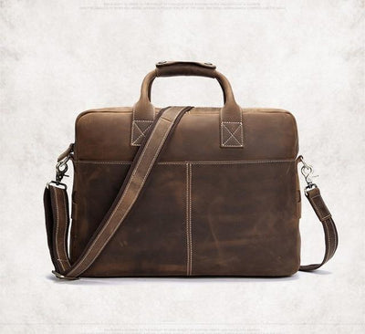 The Welch Briefcase | Vintage Leather Messenger Bag -