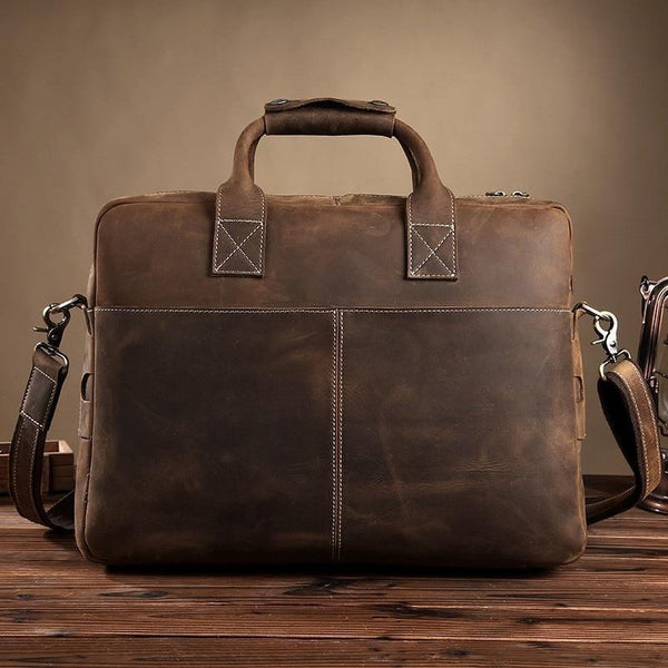 The Welch Briefcase | Vintage Leather Messenger Bag -