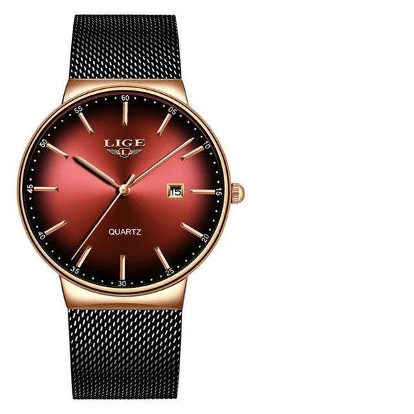 Men's Elegant  Watch With Stainless Steel Straps And Special Date Display Excellent Look Unique Design Perfect Gift