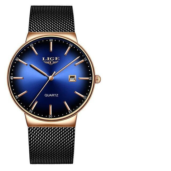 Men's Elegant  Watch With Stainless Steel Straps And Special Date Display Excellent Look Unique Design Perfect Gift