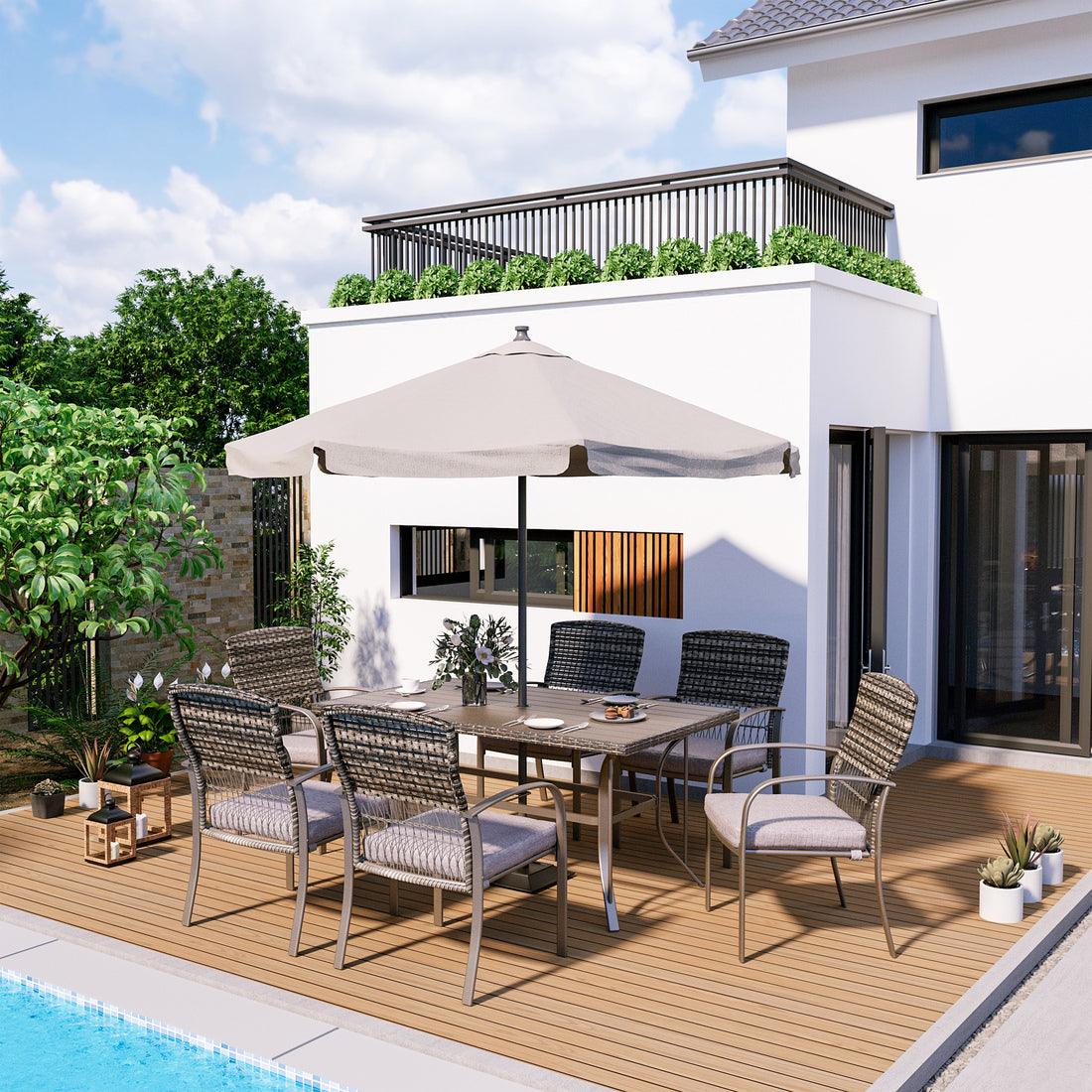 Weave Outdoor Dining Set, 7-Piece