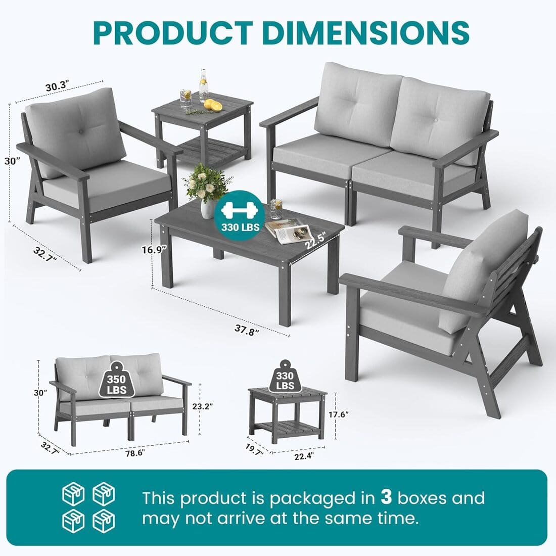 Corex HDPE Outdoor Sectional Sofa