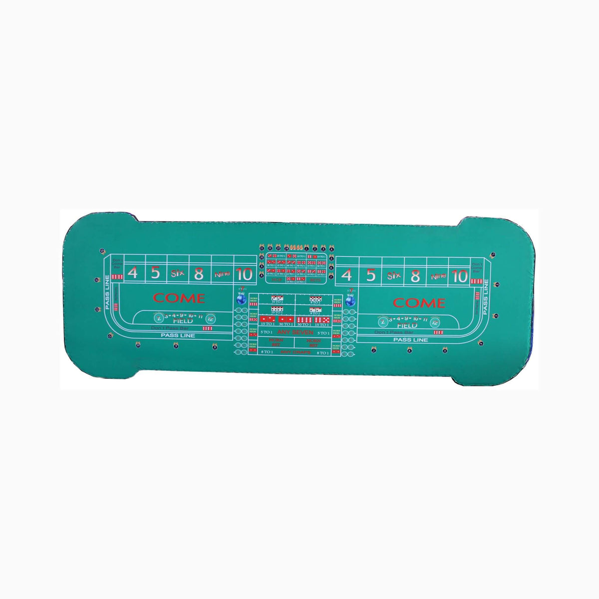 Professional 12FT Craps Table With Full Drink Rail And Padded Rim Cover (SAK76258)