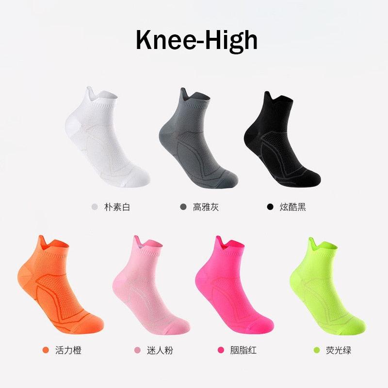 Professional Thin Anti-slip Breathable No Sweat Sports Marathon Basketball Yoga Running Socks For Athletic Men AND Women