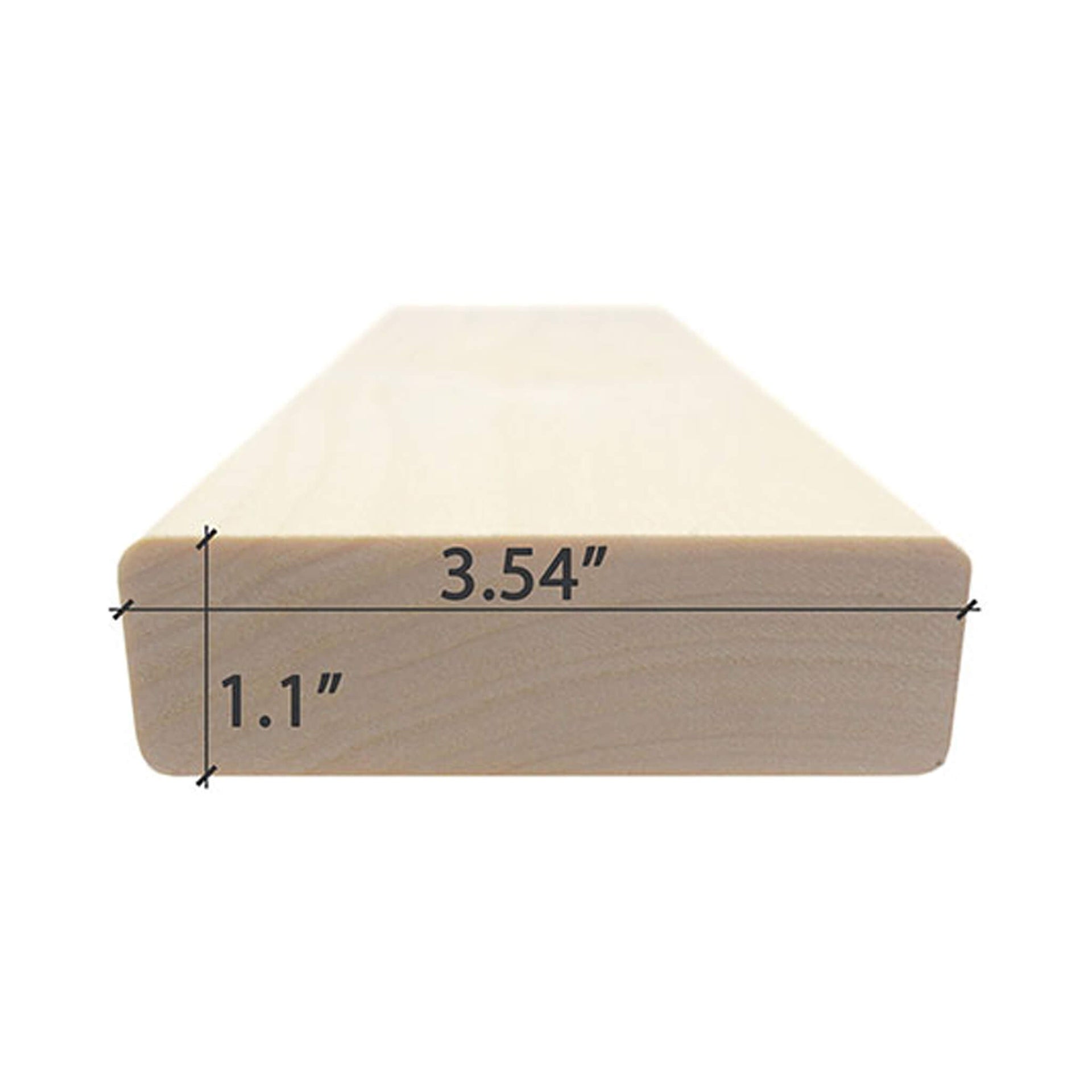 Prosaunas Aspen 2X4 S4SEE SHP Sauna Bench Wood With Smooth 4 Sides Eased Edges [Untreated] (SAK36780)