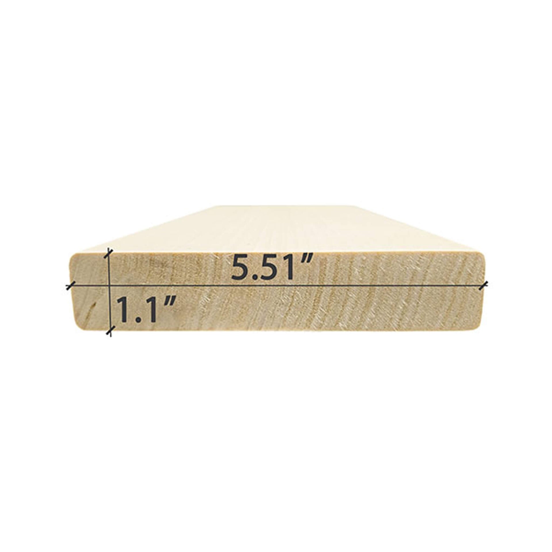 Prosaunas Aspen 2X6 S4SEE SHP Sauna Bench Wood With Smooth 4-Sides Eased Edges [Untreated] (SAK79071)
