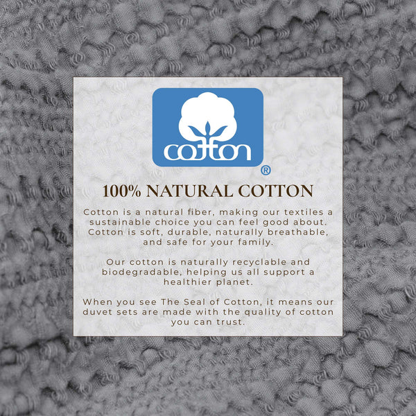 100% Cotton Honeycomb Waffle Duvet Set - Mattea Collection