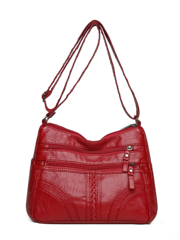 PU Leather Adjustable Strap Shoulder Bag