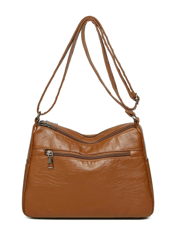 PU Leather Adjustable Strap Shoulder Bag