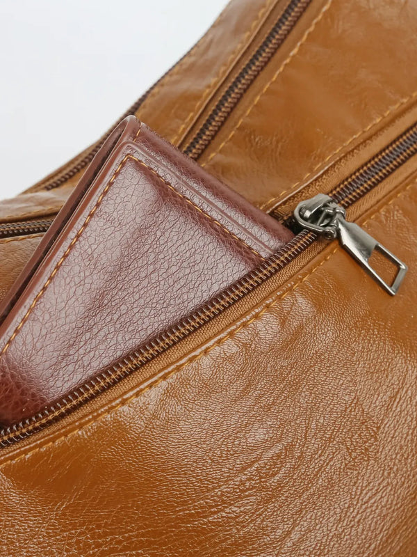 PU Leather Adjustable Strap Shoulder Bag