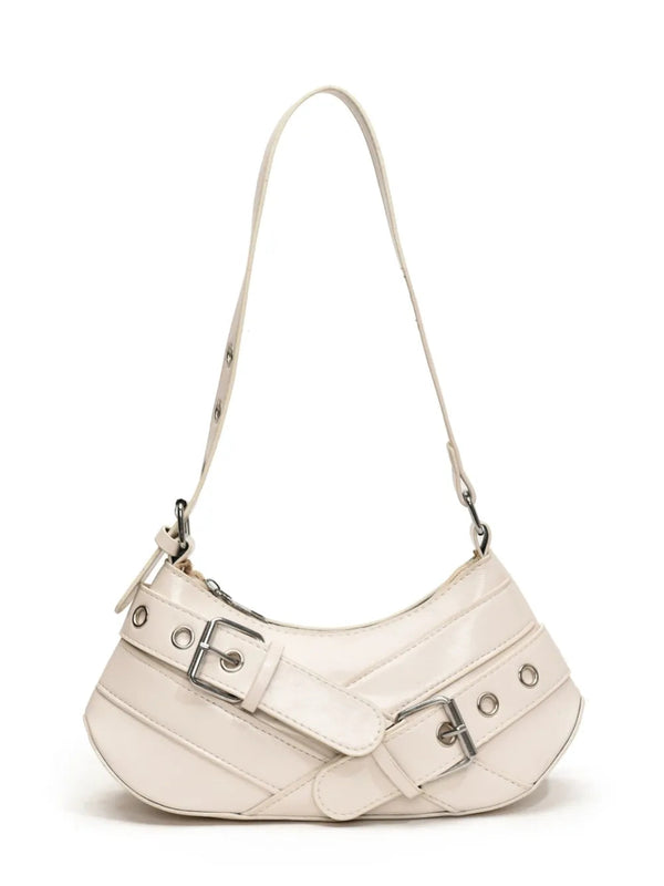 PU Leather Buckle Shoulder Bag