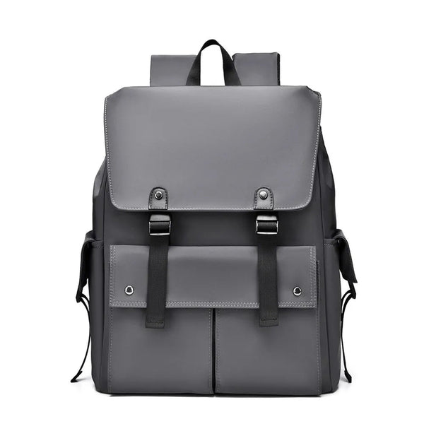 PU Leather Multi-Pockets Adjustable Strap Backpack Bag