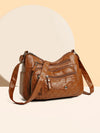 PU Leather Multi Pockets Adjustable Strap Shoulder Bag