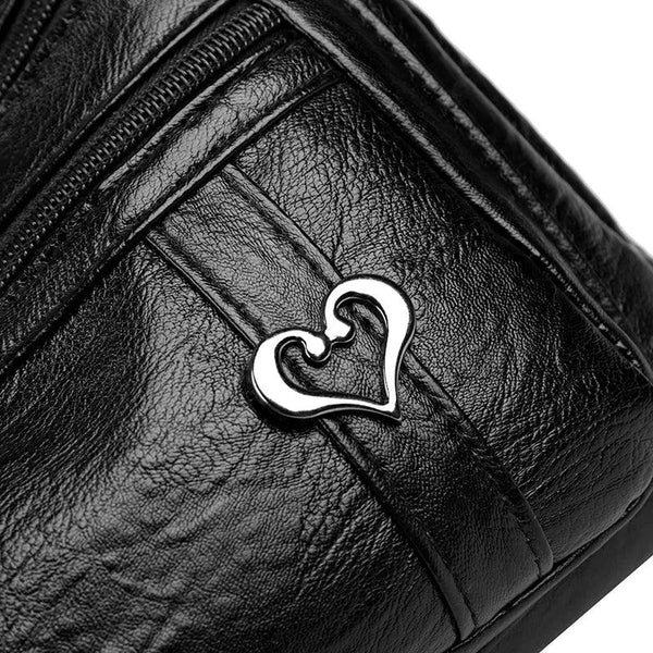 PU Leather Multi-Pockets Crossbody Bag