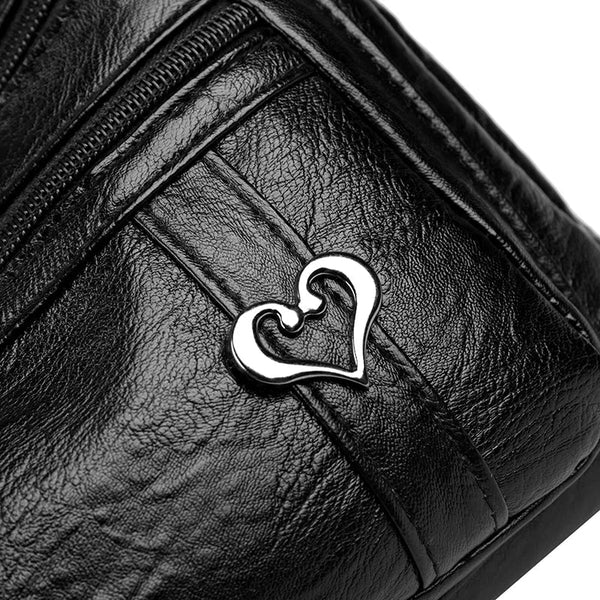 PU Leather Multi-Pockets Crossbody Bag