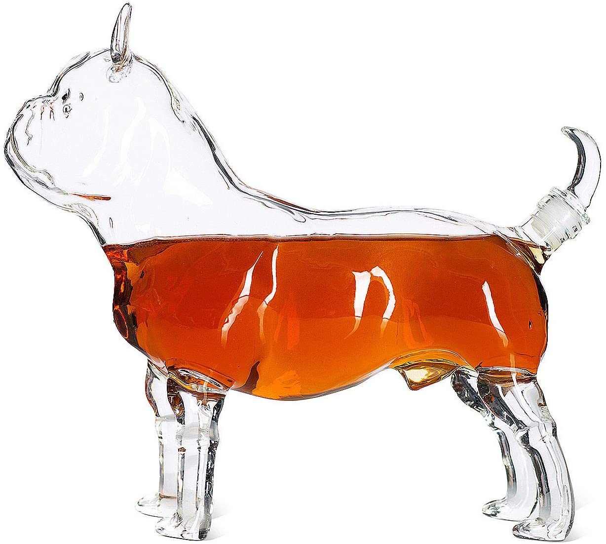 French Bull Dog - Pug Animal Whiskey and Wine Decanter The Wine Savant - 500ml - Whiskey, Wine Scotch or Liquor Decanter